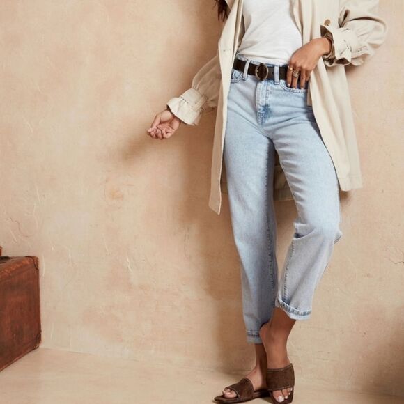 NWT Banana Republic High Rise Straight  Jeans - Picture 1 of 14